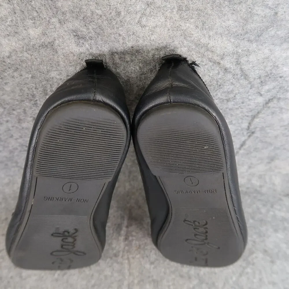 Cat & Jack Shoes Girls 1 Ballet Flats Slip On Bow Black Casual Classic Kids
